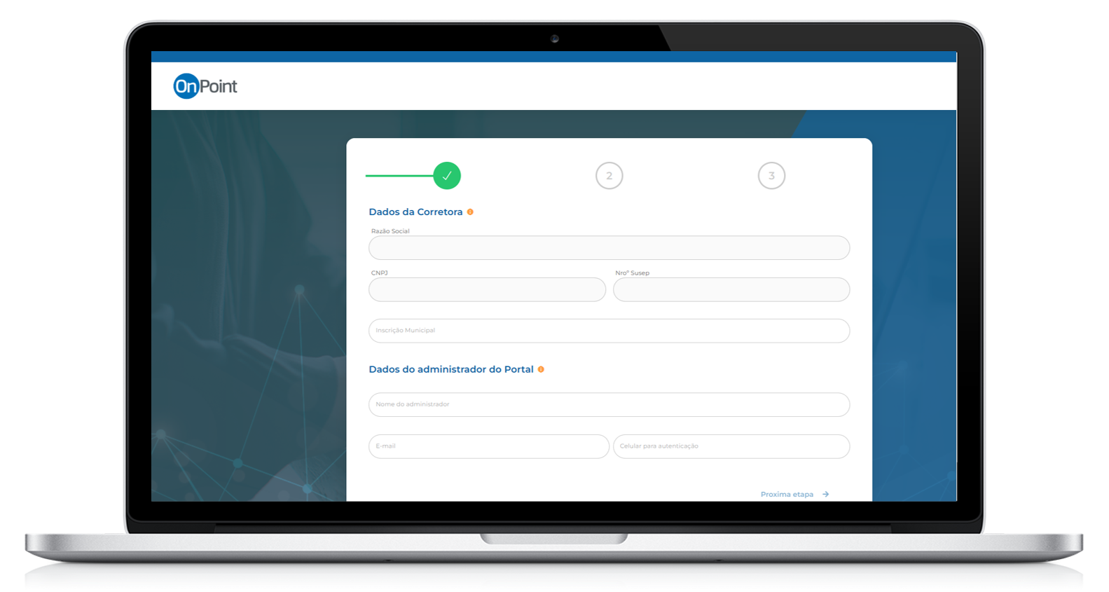 Tela de Cadastro do Corretor